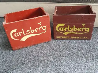 Øl kasser træ Carlsberg 
