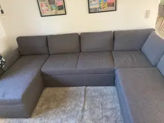U-sofa, grå