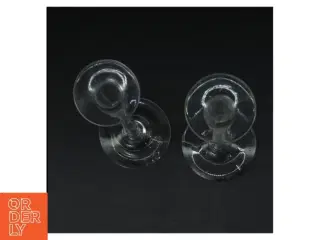 Glas lysestager (str. Længde, 24 cm. ø. 10 cm. og ø, 8 cm)