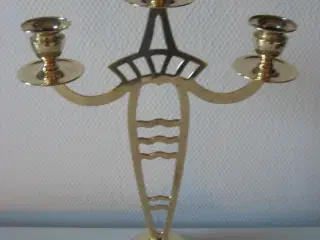 3-armet messinglysestage i Jugendstil