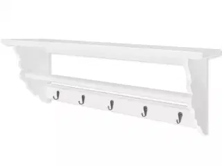 Knagerække i barokstil MDF hvid