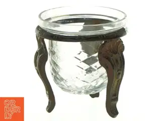 Glasskål med jernfod (str. 9 x 8 cm)