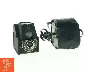 Vintage Ensign Ful-Vue kamera med læderetui fra Ensign (str. 10 x 8 cm)