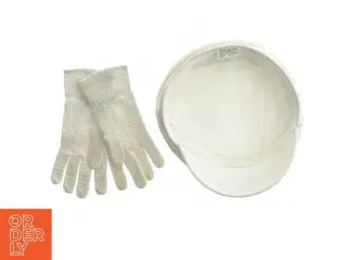 Kasket med hvide handsker (str.ca.54)