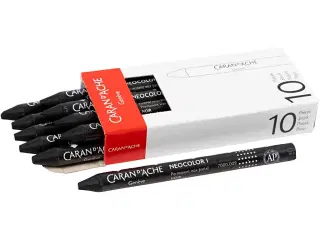 CARAN D’ACHE Neocolor I Vokspastel Sort, 10 stk.
