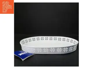 Hvid metalbakke fra Jysk (str. 37x26x4 cm) (DVD)