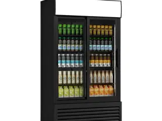 Displaykøleskab med Skydedøre (760L) & Lysskilt