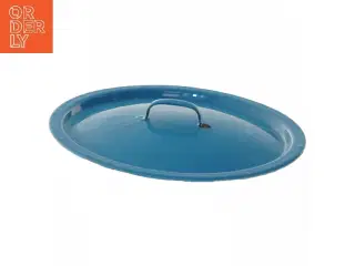 Blåt låg i emalje(str. 26,5 cm)