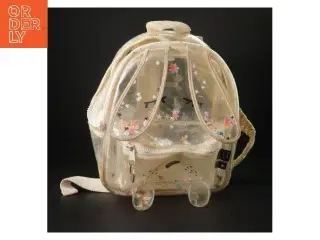 Gennemsigtig rygsæk med glitter og mønster fra Zara (str. 29 x 23 cm)