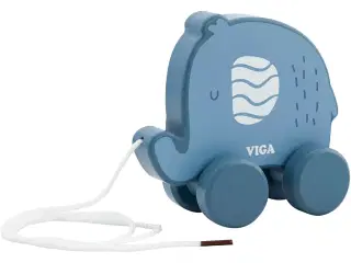 VIGA Træk-Elefant, str. 11 cm, blå, 1 stk.