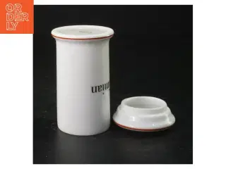Porcelænskrukke med låg