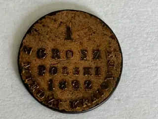 1 Grosz 1822 Poland - Cleaned - Low mintage