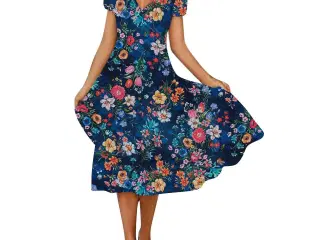  print kjole med blomster/størrelse Medium