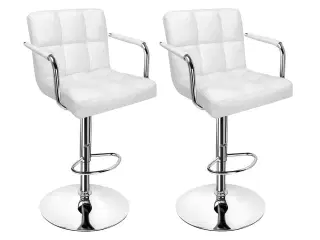2 stk. barstole model "New York", hvid.