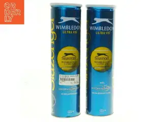 Brugte tennisbolde med opbevaringsrør fra Wimbledon Ultra Vis (str. 27 x 7,5 cm)