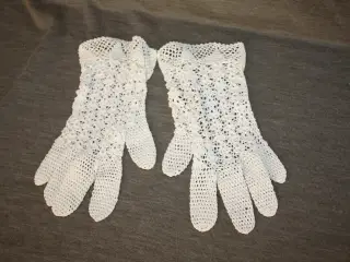 Hæklede handsker vintage små