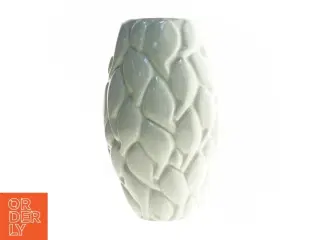 Keramisk vase med bladmotiv fra Knabstrup Keramik (str. 21 cm)