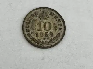 10 Kreuzer 1859 V Austria