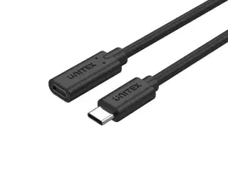 USB-C forlængerkabel 5 m – UNITEK USB 3.2 Gen 2, sort