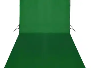 Fotobaggrund i bomuld grøn 600 x 300 cm chroma key