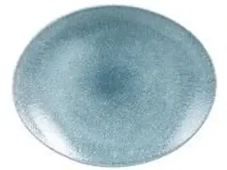 7 stk. Tallerken oval blå B317 x D255 mm Raku Churchill