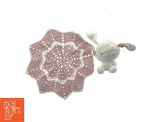Hæklet bamse og sutteklud (str. 30 cm)