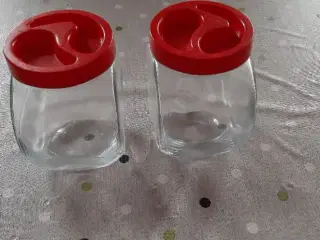 Opbevaringskrukker, glas