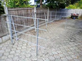 Altangelænder i galvaniseret stål (186x362 cm.)