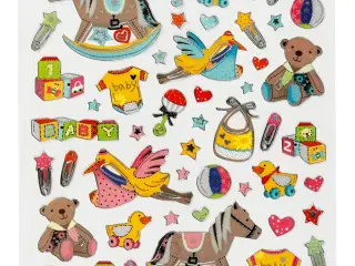 Stickers, baby, ark 15x16,5 cm, 1 ark