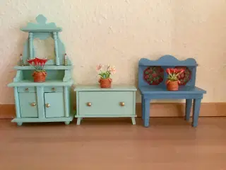 Dukkehus møbler - Vintage større skala.