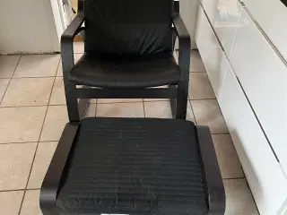 Læne stol med skammel