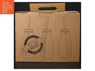To-go glasflasker med låg, 6 stk (str. 6 stk 16 cm)