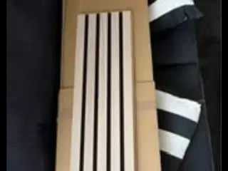 I-Wood Akustikpanel Eg hvid olie, sort filt.