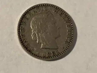 20 Rappen 1881 Switzerland
