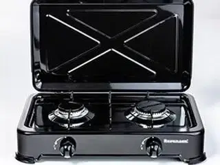 Gas kogeplade til bord – Ravanson K-02TB, sort, 2 zoner