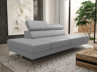 EMPIRE II SOFA 250 CM Grå øko læder