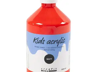 Akrylmaling Mat, rød, 500ml/ 1 fl.