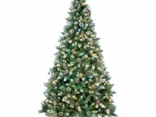 Juletræ med LED-lys - grøn, 150 cm