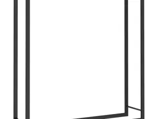 Brændestativ 110x28x116 cm stål matsort