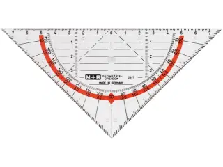 Geometritrekant 16 cm - Præcise målinger i plast