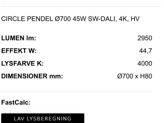 Rund hvid pendel