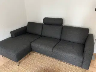 Venstrevendt chaiselong sofa