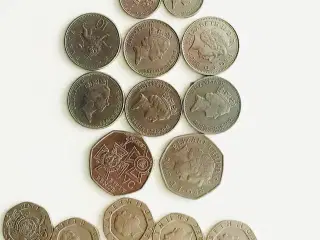 1976-2006 Storbritannien 1p, 2p, 5p, 10p, 20p, 50p