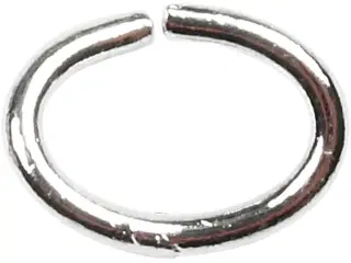 Forsølvede oval-ringe 1 mm - 40 stk. pr. pakke