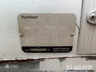HESTE aluminiumstrailer med 2000 kg totalvægt