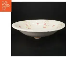 Fajance fad med blomster (str. Ø 31,5 cm)