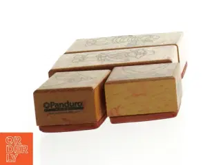 Stempelsæt med piratmotiver fra Panduro (str. 9 x 6 cm - 4 x 4 cm)