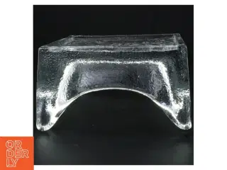 Firkantet Glasskål med rosenmotiv (str. 18 x 18 x 10 cm)