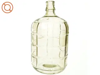 Stor relief mønstret Glas flaske vase (str. 27 x 15 cm)