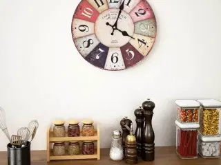 Vægur vintage farverig 30 cm
